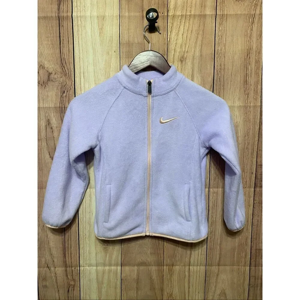 Nike 5-6 years Little Girls Full Zip Fleece Jacket light purple